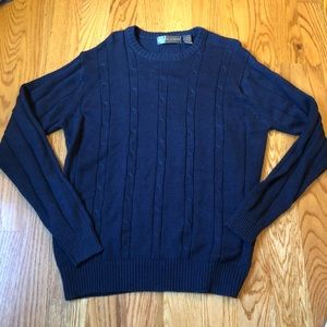 Oscar de la Renta navy blue knit sweater size large